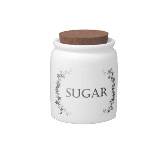 Classic Vine Design Sugar Jar Container