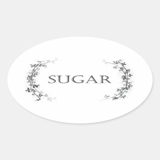 Classic Vine Design Sugar Jar Labels Stickers