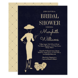 Classic Vintage 50's Fashion Bridal Shower Card