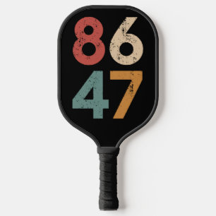 Classic Vintage 80s Style 86 47 Anti Trump  Pickleball Paddle