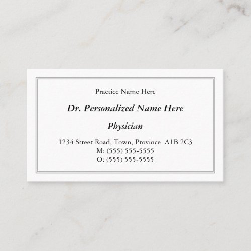 Classic Vintage and Traditional Business Card