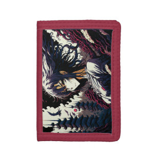 Classic Vintage Anime Girl - 90's Manga Tri-fold Wallet