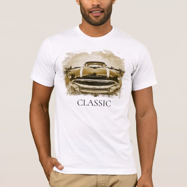 *~* Classic Vintage Antique Old Retro Car T-Shirt (Front)