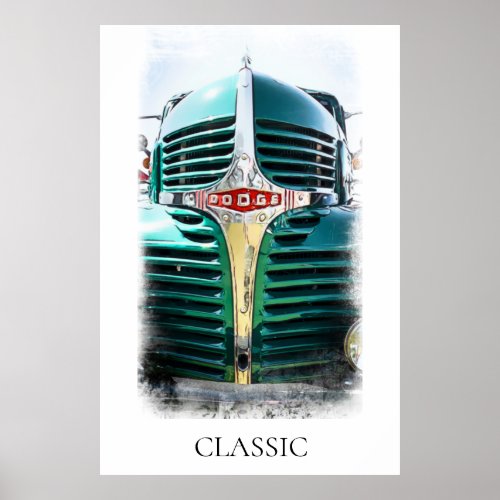  Classic Vintage Antique Painting Old TRUCK Poster