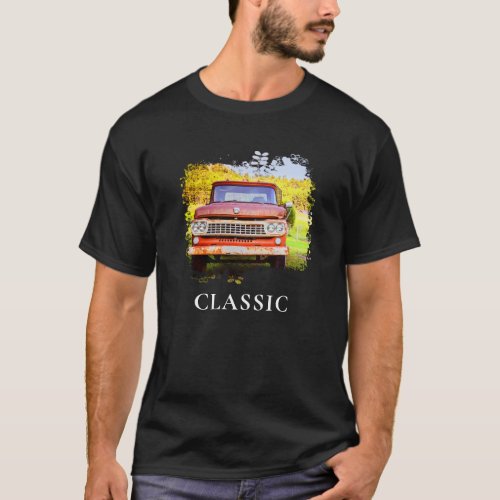  Classic Vintage Antique Rusty Red TRUCK T_Shirt