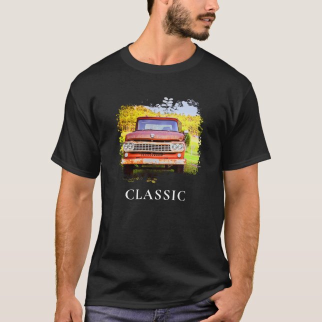 *~* Classic Vintage Antique Rusty Red TRUCK T-Shirt (Front)