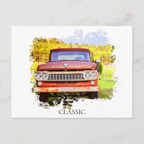  Classic Vintage Antique Rusty TRUCK Postcard