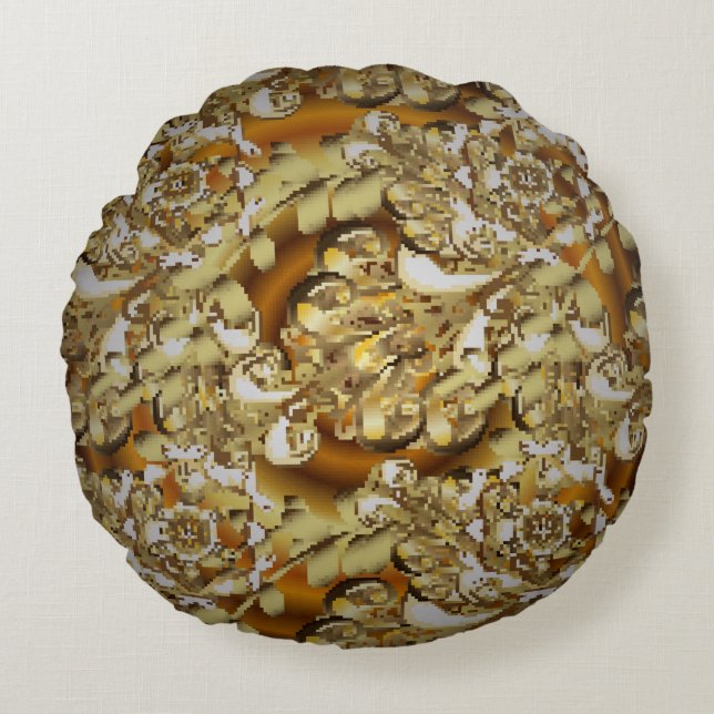 Classic vintage background. Seamless classic vinta Round Pillow (Front)