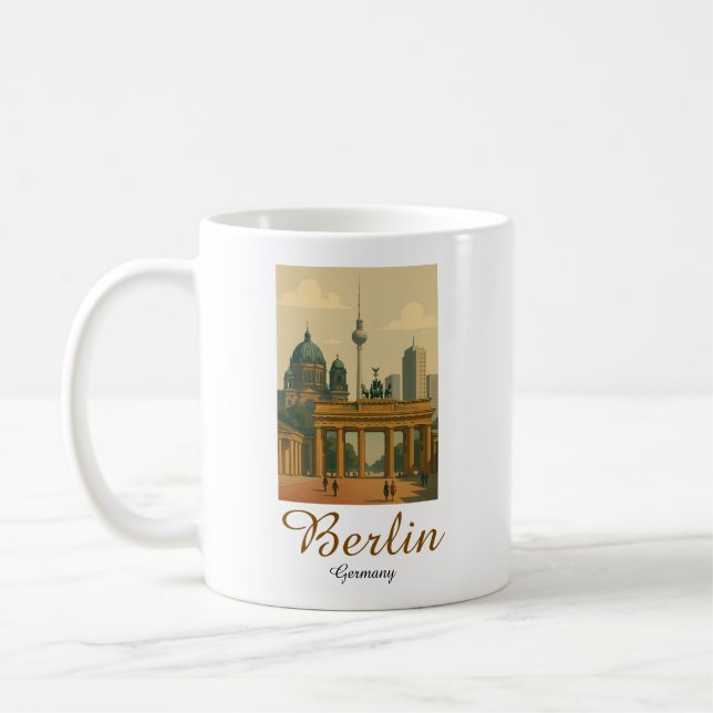 Classic Vintage Berlin Germany Landmark Coffee Mug (Left)