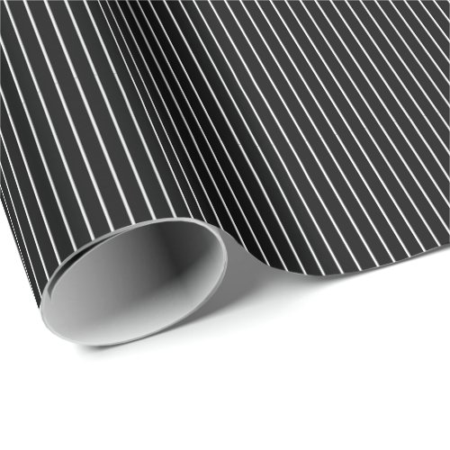 Classic Vintage Black and White Stripes Wrapping Paper