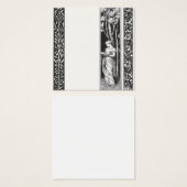 Classic vintage borders woman with book (Front & Back)