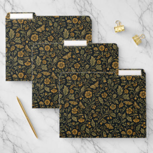 Classic Vintage Butterfly Floral File Folder