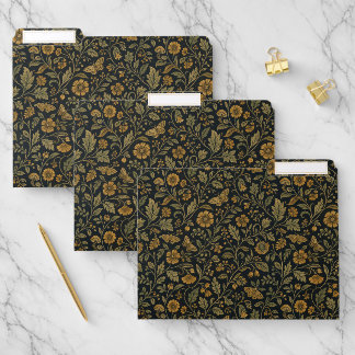 Classic Vintage Butterfly Floral  File Folder
