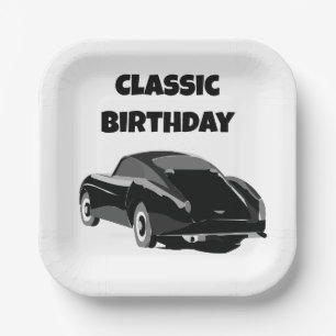Classic Vintage Car Birthday Party Paper Plates