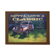 Classic Vintage Car Gotta Love a Classic" Door Mat