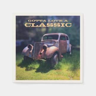 Classic Vintage Car Paper Napkins