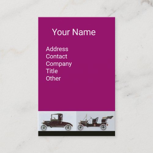 CLASSICVINTAGE CARS Auto repairAutomotive Purple Business Card