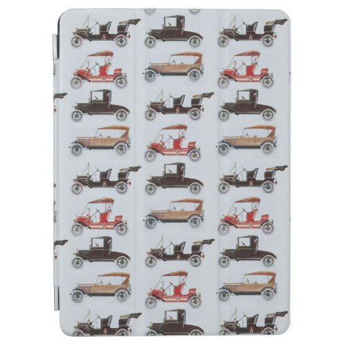 CLASSIC VINTAGE CARS  PATTERN Red Black Grey iPad Air Cover
