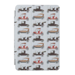 CLASSIC VINTAGE CARS  PATTERN Red Black Grey iPad Mini Cover