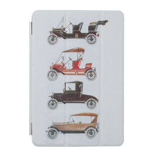 CLASSIC VINTAGE CARS Red Black Grey iPad Mini Cover