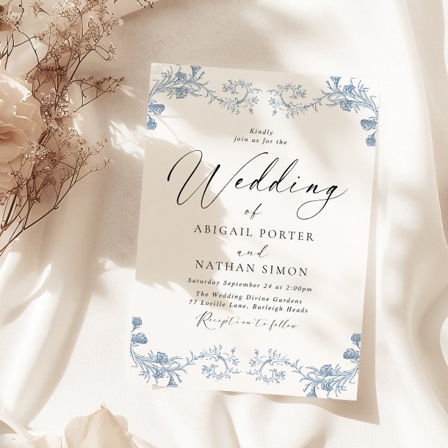 Classic Vintage Chinoiserie Elegant Wedding Invitation (Creator Uploaded)