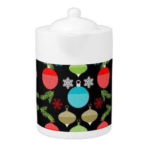 Classic Vintage Christmas Bauble Ornament Teapot