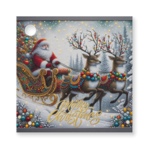 Classic/Vintage Christmas Santa & reindeer  Favor Tags
