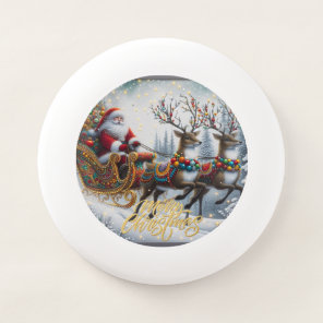 Classic/Vintage Christmas Santa & reindeer  Wham-O Frisbee