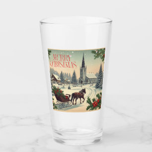 Classic/Vintage Christmas scene  Glass