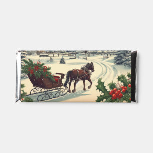 Classic/Vintage Christmas scene  Hershey Bar Favors