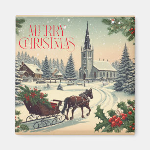 Classic/Vintage Christmas scene  Magnet