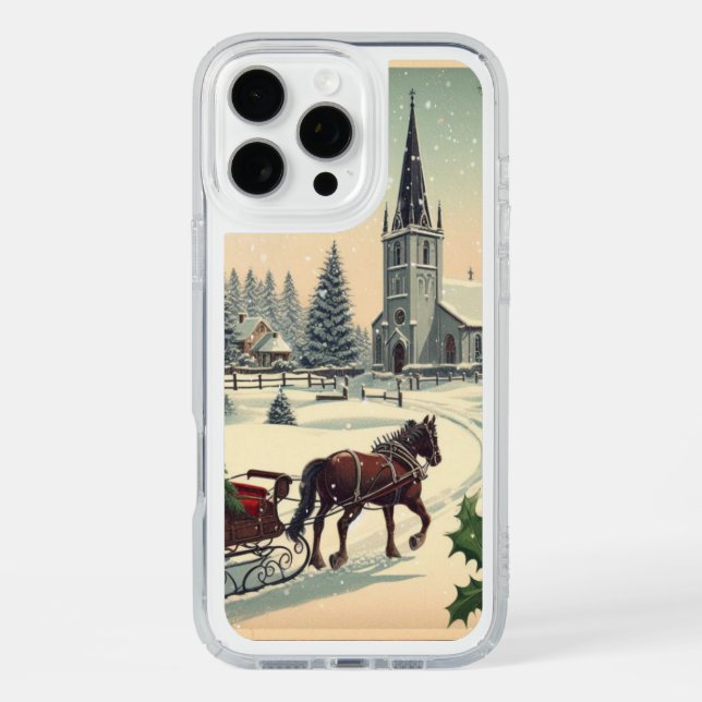 Classic/Vintage Christmas scene  Speck iPhone Case (Front)