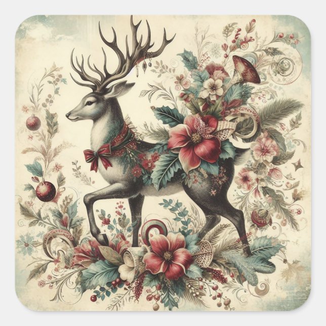 Classic Vintage Christmas Stickers (Front)