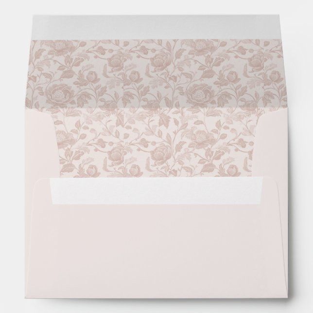 Classic Vintage Crest Wedding Monograms Envelope (Back (Bottom))