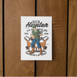 Classic Vintage Deer hunter Quote Mancave Postcard