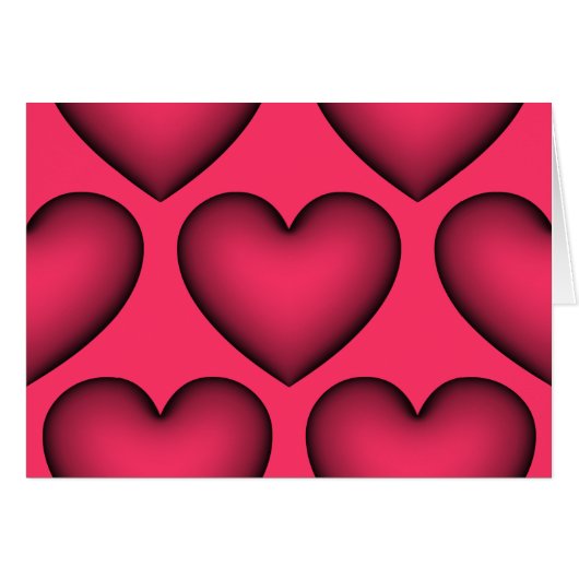 Classic Vintage Etching Heart Pattern Cards (Front Horizontal)