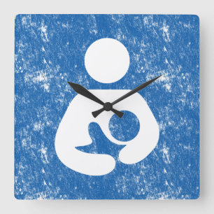 Classic Vintage Etching Nursing Graphic Square Wall Clock
