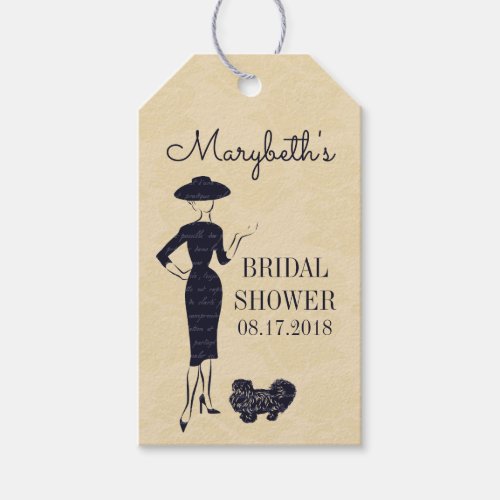 Classic Vintage Fashion Bridal Shower Gift Tags