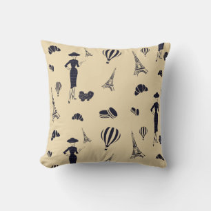 Classic Vintage Fashion Throw Pillow