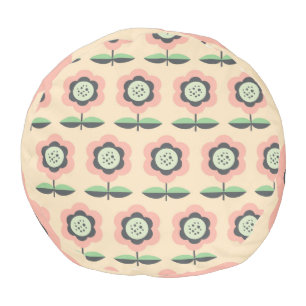 Classic Vintage: Floral Seamless Design Pouf