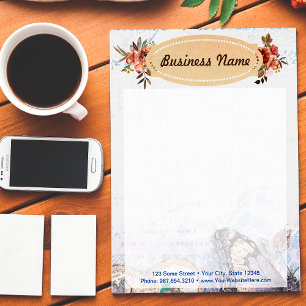 Classic Vintage Floral Watercolor Custom Letterhead
