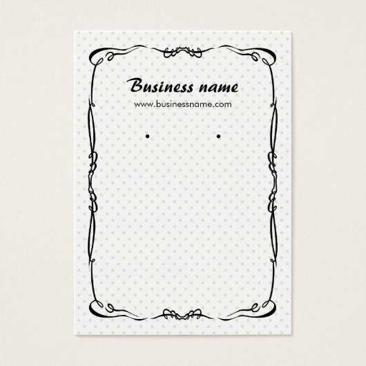 Classic Vintage Frame Dotted Earring Cards (Front)