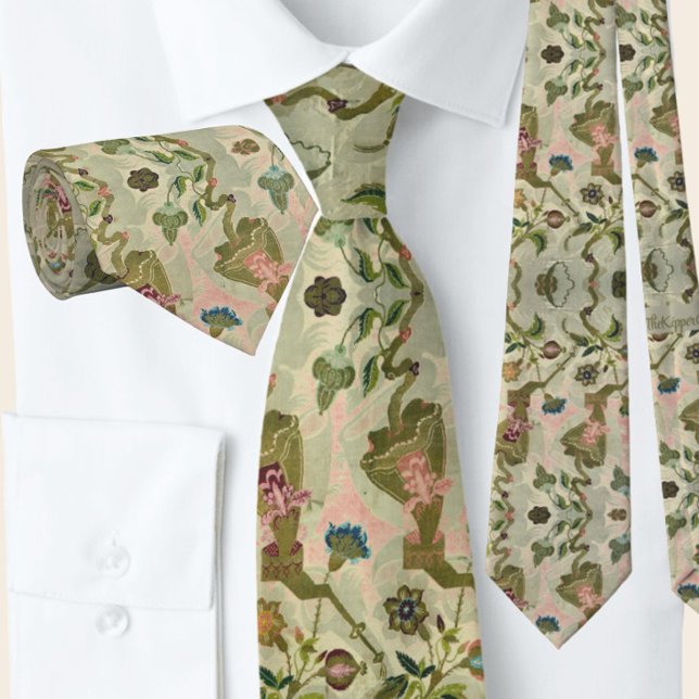 Classic Vintage French Floral Pattern Neck Tie (Creator Uploaded)
