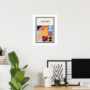 Classic vintage geomatric Bauhaus poster art