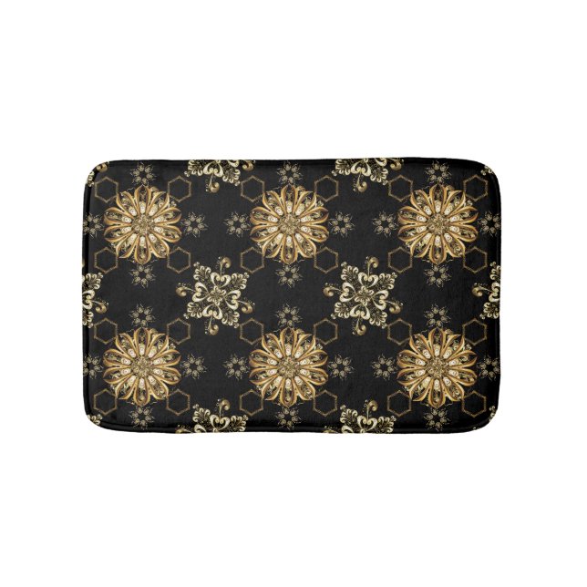 Classic Vintage: Golden Oriental Seamless. Bath Mat (Front)