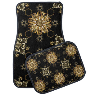 Classic Vintage: Golden Oriental Seamless. Car Floor Mat
