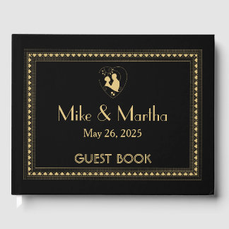 Classic Vintage Great Gatsby Art Deco Wedding Gues Guest Book