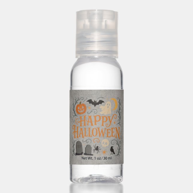 Classic, vintage Happy Halloween  Hand Sanitizer (Front)