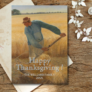 Classic Vintage Happy Thanksgiving Harvest Card