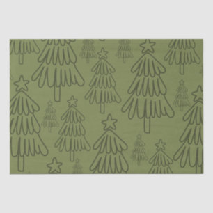 Classic Vintage Holiday Pattern-Christmas Tree Tissue Paper